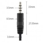 tin on 3.5mm quadrupole single male audio cable