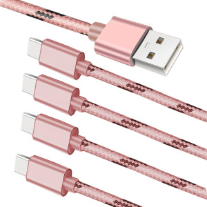 One meter Android type-C charging cable Nylon Braided data cable 2A fast charging