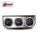 Chrome plated triplet 52mm water temperature, oil pressure and voltage refitted instrument