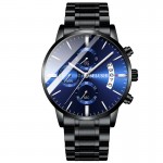 Three eye six needle fashionable quartz watch