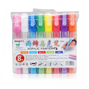 Water based acrylic pen double headed 8-color suit