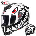 GXT helmet electric motorcycle helmet full cover motorcycle helmet men's summer breathable anti fog double lens four sea