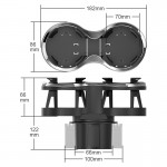 Double hole water cup bracket for vehicle