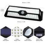 136led four side solar human body induction lamp outdoor wall lamp