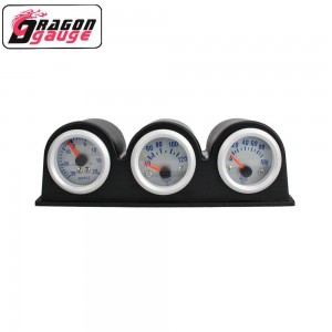 52mm pressurized water temperature and oil pressure gauge three in one combination instrument triple meter
