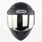 Soman helmet dumb black with color film men's and women's universal double lens full helmet safety helmet for riding