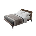 Light luxury simple solid wood bed bedroom double 1.8m