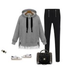 Loose large medium and long style thickened Plush long sleeve hooded Pullover women's jacket