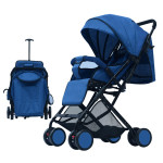 Super portable baby stroller is easy to carry, can sit and lie down, three folding belt pull rod can get on the plane BB