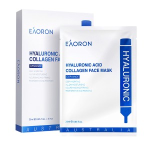 Eaoron water facial mask, white collagen mask, hyaluronic acid collagen, moisturizing and brightening skin tone 5