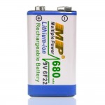 9V 6f22 lithium ion rechargeable battery