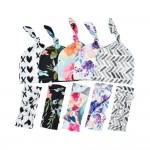 Printed elastic wrapping Towel Set