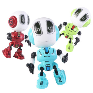 Q version alloy robot induction recording intelligent touch DIY cute interactive toy