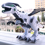 Mechanical spray dinosaur electric fire fighting science machinery mechanical dragon simulation luminous dinosaur model