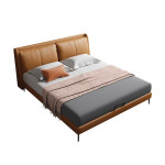 Nordic leather double bed 1.8m