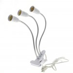 Three head led universal lamp holder clip lamp holder E27 screw port lamp