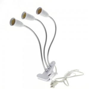 Three head led universal lamp holder clip lamp holder E27 screw port lamp