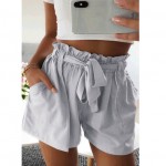 Fashion trend A-line shorts with fungus edge