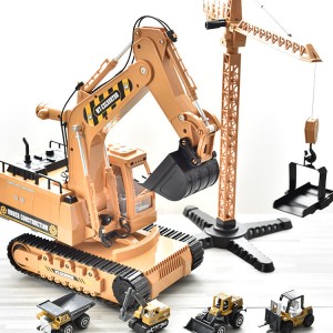 Excavator children's toy engineering vehicle set