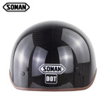 Soman carbon fiber motorcycle helmet half helmet four seasons Harley crown prince helmet