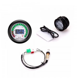 2-inch 52mm digital display two in one air-fuel meter voltage display with oxygen sensor instrument