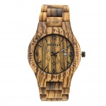 Bestell fashion men's Wooden watch quartz machine calendar luminous