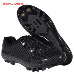 Double button road lock shoes bicycle equipment mountain nylon sole power lock shoes