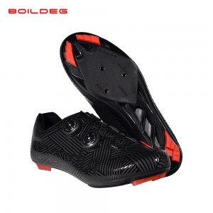 Double button road lock shoes bicycle equipment mountain nylon sole power lock shoes