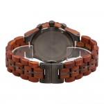 Wooden watch men's stainless steel back cover