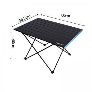 Outdoor aluminum alloy portable folding table