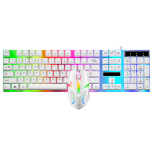 Suspended colorful luminous keyboard and mouse