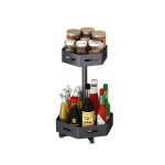 Rotating seasoning rack kitchen shelf