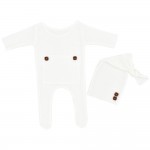 Newborn photography knitted Jumpsuit long tailed hat