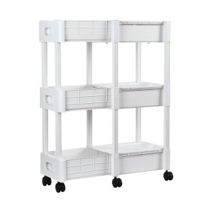 Multi layer movable draw cabinet multi-layer telescopic storage rack