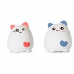 USB rechargeable silicone night light love cat