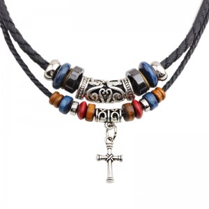 Alloy cross Beaded Necklace