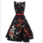 Retro High Waist large swing skirt, European and American slim dress, versatile court skirt