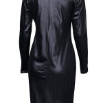 EBay women's imitation leather MIDI Club dress long sleeved pencil skirt women