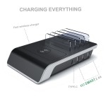 Wireless charging stand multi port charger