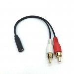 1 / 2 Audio Cable 3.5mm stereo bus to 2rca adapter