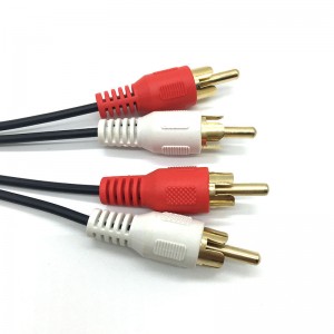 1 / 2 Audio Cable 3.5mm stereo bus to 2rca adapter
