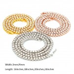 3mm / 4mm alloy Rhinestone Necklace