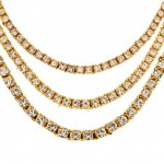 3mm / 4mm alloy Rhinestone Necklace