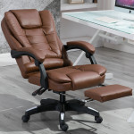 Leather rotary computer chair in the study provides lying down massage