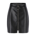 Leather skirt skirt