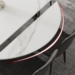 Italian light luxury rock plate dining table 1.35m