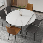 Italian light luxury rock plate dining table 1.35m