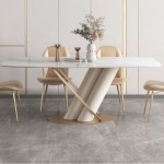 Italian light luxury rock plate dining table 1.4m