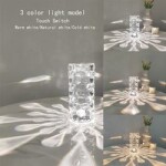 Crystal Table Lamp With Battery Portable Touch Change Color