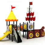 New Design kids outdoor playground items amusement park equipment plastic slide for children